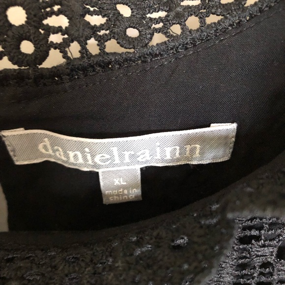 ANTHROPOLOGIE DANIEL RAINN LOURDES BLACK LACE EYELET TANK TOP XL - Picture 8 of 13